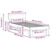 vidaXL Cadru de pat Maroniu cerat 75 x 190 cm Lemn de pin masiv