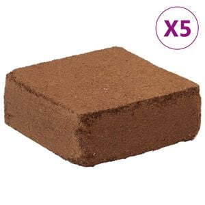 vidaXL Blocuri fibră de nucă cocos, 5 buc., 5 kg/buc., 25 kg total
