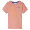 vidaXL Tricou copii cu m&acirc;neci scurte portocaliu deschis 128