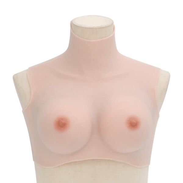 vidaXL Bust cu s&acirc;ni din silicon cupă D, culoare caucazian