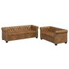 vidaXL Set canapele Chesterfield cu 2 și 3 locuri, maro