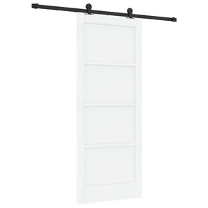 vidaXL Ușă glisantă Alb și negru 83 x 202 cm Lemn masiv de pin