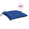 vidaXL Perne de scaun, 2 buc., albastru, 50x50x7 cm, textil oxford