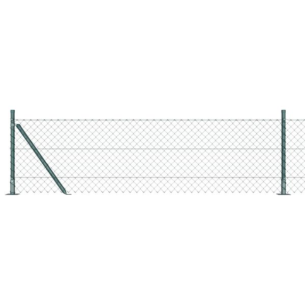 vidaXL Stâlp de gard. Verde 25 x 0,4 m (plasă 40 x 40 mm) Oțel și PVC