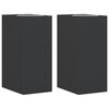 vidaXL Lămpi exterioare de perete cu LED 2 buc. negru, aluminiu turnat
