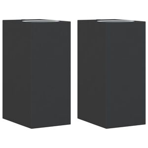 vidaXL Lămpi exterioare de perete cu LED 2 buc. negru, aluminiu turnat