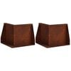 vidaXL Zid de sprijin 2 buc. 50 x 50 x 30 cm Ruginit