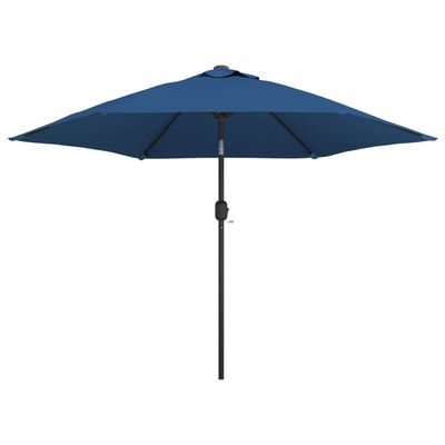 vidaXL Umbrelă de soare de exterior cu stâlp metalic, azur, 300 cm