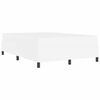 vidaXL Cadru de pat cu saltea Alb 160 x 200 cm țesătură