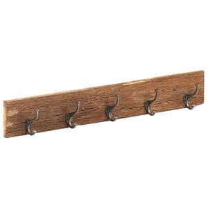 vidaXL Cuier de hol cu 5 c&acirc;rlige, 100x2,5x15 cm, lemn masiv reciclat