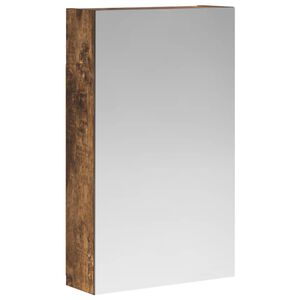 vidaXL Dulap cu oglindă pentru baie Stejar fumuriu 30 x 10,5 x 50 cm
