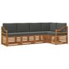 vidaXL Set de canapele de exterior 5 buc. Natural și Antracit