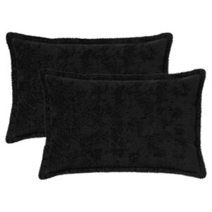 vidaXL Husă pentru pernă 2 buc. HOUTEN Negru 30 x 50 cm