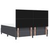 vidaXL Pat cu arc LED cu headboard Gri &icirc;nchis și alb 180 x 200 cm
