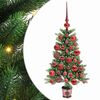 vidaXL Brad de Crăciun cu 150 LED cu suport Verde 90 cm PE