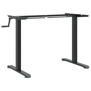 vidaXL Cadru de birou, negru, (94-135)x60x(70-114) cm, oțel