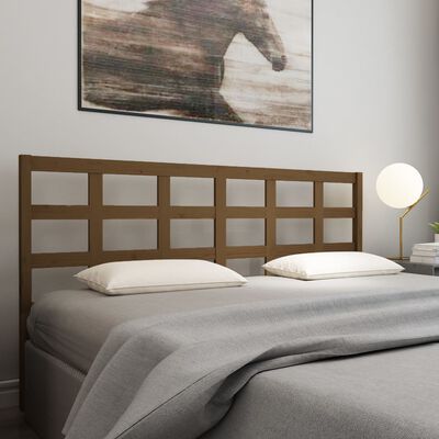 vidaXL Tăblie de pat, maro miere, 185,5x4x100 cm, lemn masiv de pin