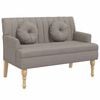 vidaXL Banchetă cu perne, gri taupe, 113x64,5x75,5 cm, textil