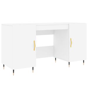 vidaXL Birou, alb, 140x50x75 cm, lemn compozit