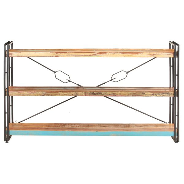 vidaXL Bibliotecă cu 3 rafturi, 140x30x80 cm, lemn masiv reciclat