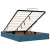 vidaXL Cadru de pat otoman cu saltea Albastru &icirc;nchis 140x190cm catifea