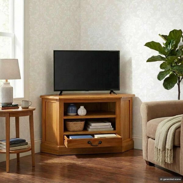 vidaXL DulapdecolțpentruTV natural 79 x 40 x 46 cm Lemn masiv de mahon