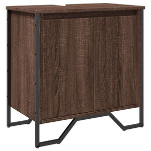 vidaXL Dulap chiuvetă de baie, stejar maro, 60x35x60 cm lemn prelucrat