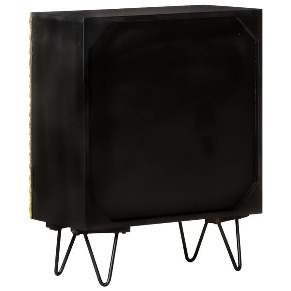 vidaXL Servantă cu față de alamă, 60x30x74 cm, lemn masiv mango