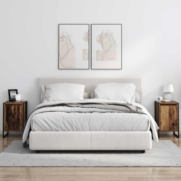 vidaXL Noptieră Lemn Vechi 39,5 x 30 x 50 cm Lemn compozit