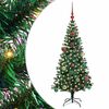 vidaXL Pom de Crăciun artificial pre-iluminat cu 150 LED Verde 150 cm