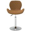 vidaXL Scaun de bucătărie pivotant, maro, catifea