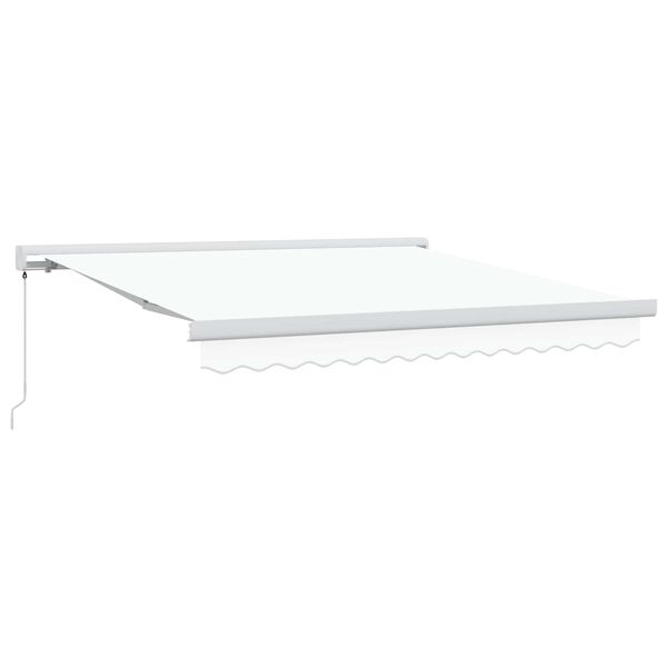 vidaXL Cortina Retractabilă Alb 300 x 250 cm Stofă și Metal
