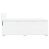 vidaXL Pat box spring cu saltea, alb, 90x200 cm, piele ecologică