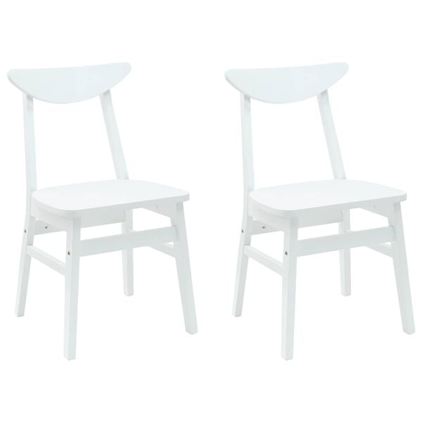 vidaXL Scaune de dining 2 pcs Alb 42 x 47.5 x 81 cm