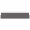 vidaXL Cadru de pat cu saltea cu saltea 2 pcs Gri PVC