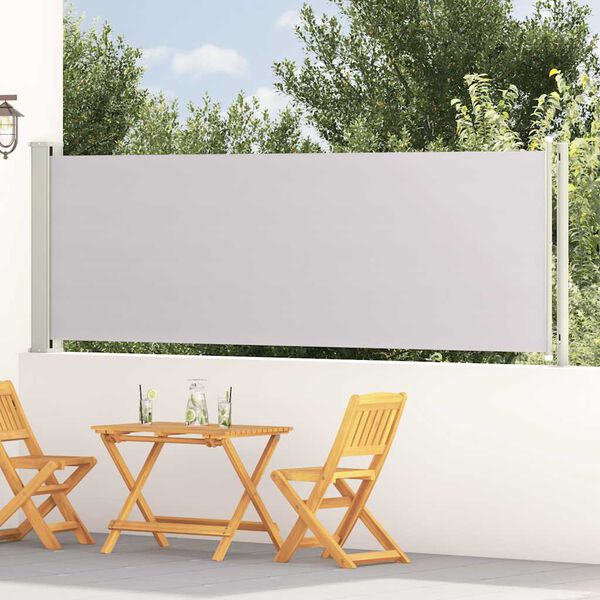 vidaXL Copertină laterală retractabilă de terasă, gri, 117x600 cm
