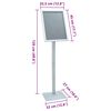 vidaXL Suport poster tip pedestal Argintiu 32,5 x 27 x 126 cm