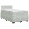 vidaXL Pat boxspring cu saltea Gri deschis 120 x 200 cm Catifea