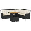 vidaXL Set canapele de grădină cu perne, 2 piese, negru, poliratan