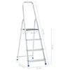vidaXL Scară cu 4 trepte, 150 kg, aluminiu
