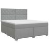 vidaXL Pat boxspring cu saltea Gri deschis 160 x 200 cm Țesătură