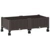 vidaXL Ghiveci de grădină cu roți Maro 80 x 40 x 29 cm PP