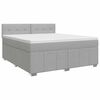 vidaXL Pat boxspring cu saltea Gri deschis 140 x 200 cm Țesătură