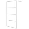 vidaXL Paravan duș walk-in argintiu 100x195 cm sticlă ESG transparentă