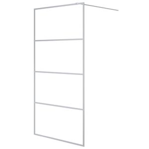 vidaXL Paravan duș walk-in argintiu 100x195 cm sticlă ESG transparentă
