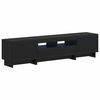 vidaXL Dulap TV LED cu 5 piese Negru Lemn prelucrat