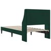 vidaXL Cadru de pat cu headboard Verde &icirc;nchis 80 x 200 cm Catifea