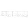 vidaXL Padoc de exterior pentru c&acirc;ini argintiu 6x14x2m oțel galvanizat