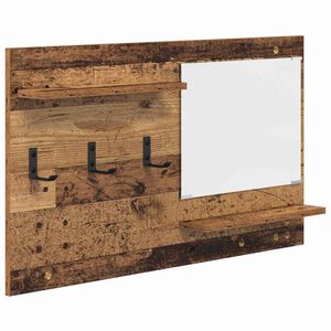 vidaXL Răcător de paltoane montat pe perete Lemn vechi 90 x 10 x 50 cm