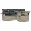 vidaXL Set de canapele pentru grădină 5 pcs Gri deschis poliratan